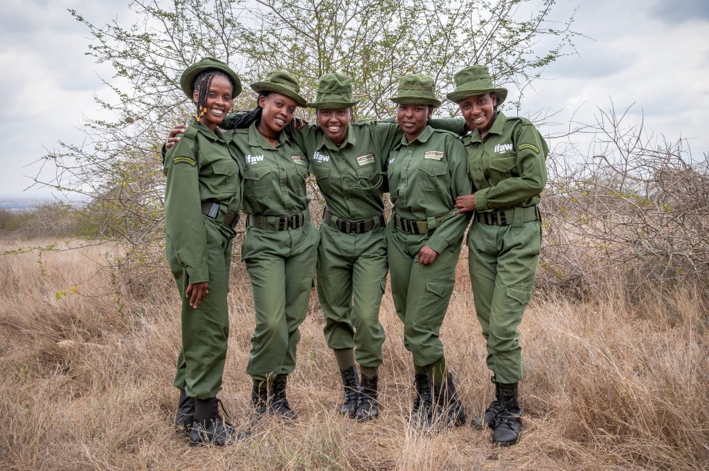 Kenyan female wildlife rangers