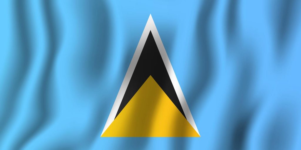 saint-lucia-realistic-waving-flag-illustration-national-country-background-symbol-independence-day-free-vector